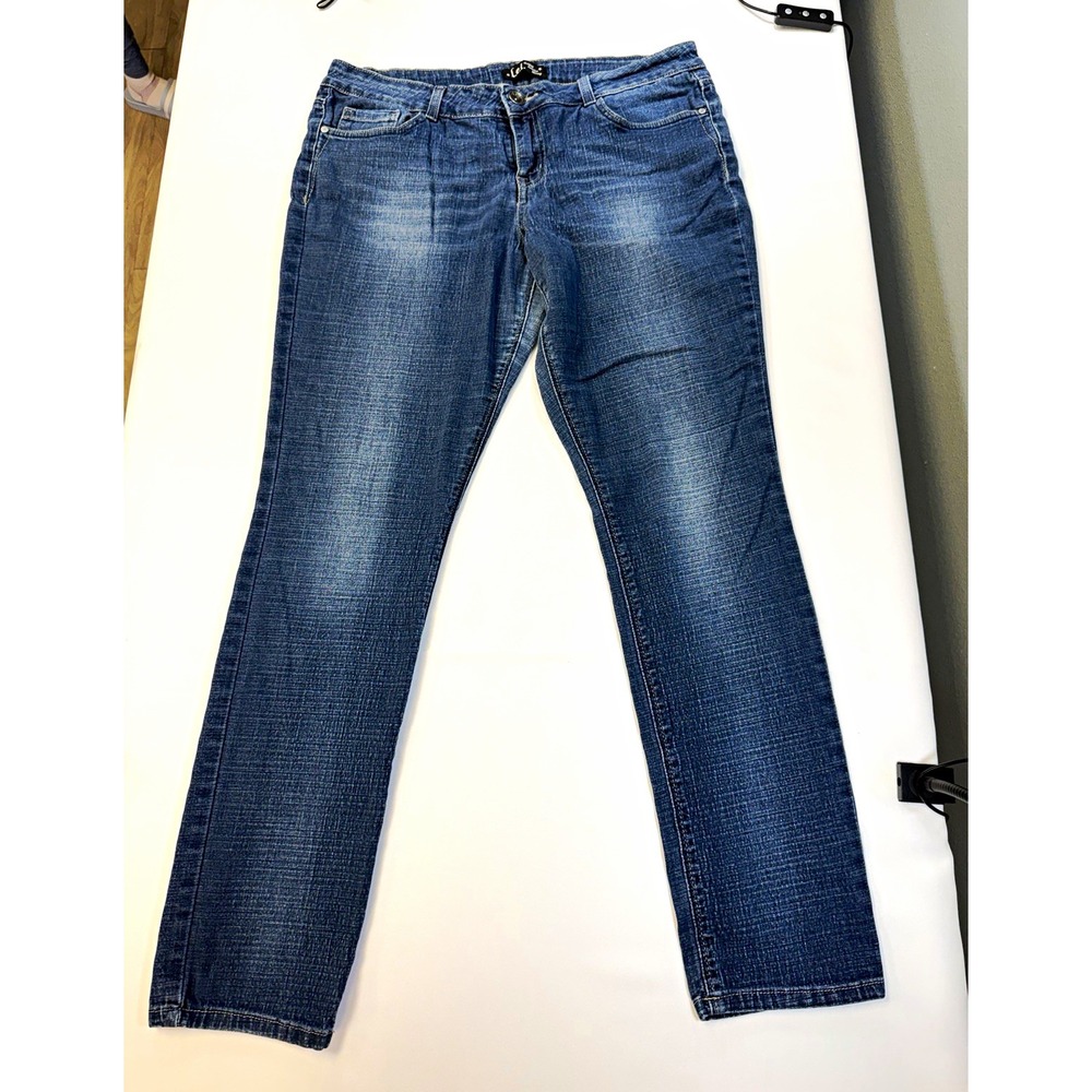 Lei Ashley Louise Skinny Jeans Womens 15 Blue Medium Wash Stretch Denim